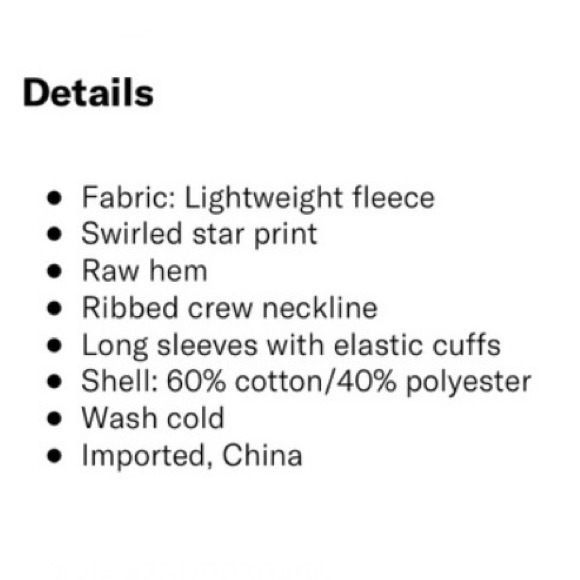 NWT ✨FULL SET✨ Z Supply Fleece Jogger Sweatpants & Sweatshirt - Pink Black Stars - Picture 4 of 4